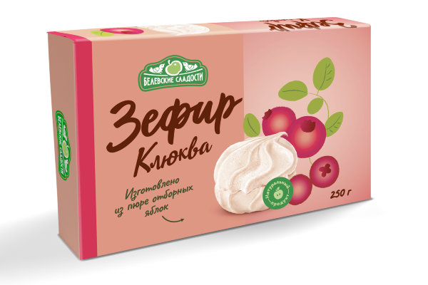№2 Зефир белевский "Клюква" 250г в Уссурийске