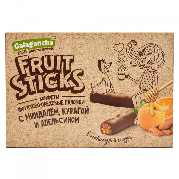 №2 Берестов КРАФТ Fruit Stiсks с курагой и миндалем, 175г   в Уссурийске