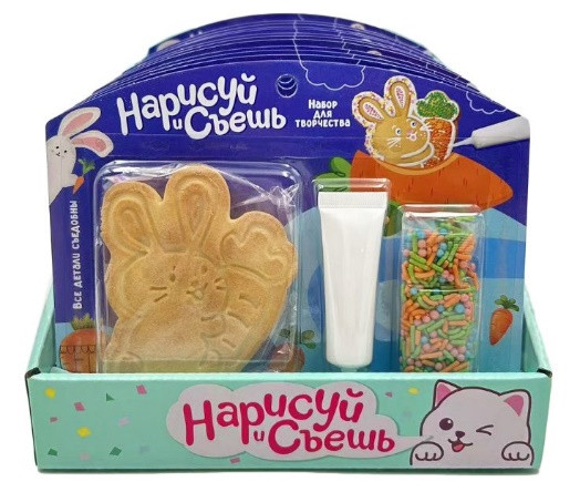 №3 Набор для творчества Нарисуй и съешь "Зайка" (блок 12шт 59г) в Уссурийске