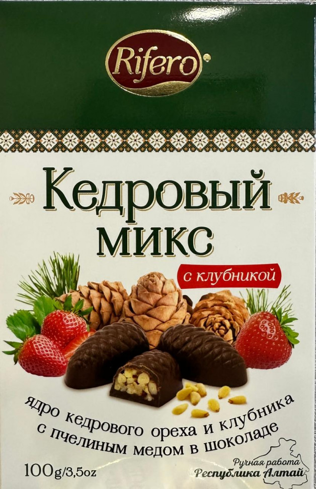  Риф и ко Конфеты "Кедровый микс КЛУБНИКА" 100г     в Уссурийске