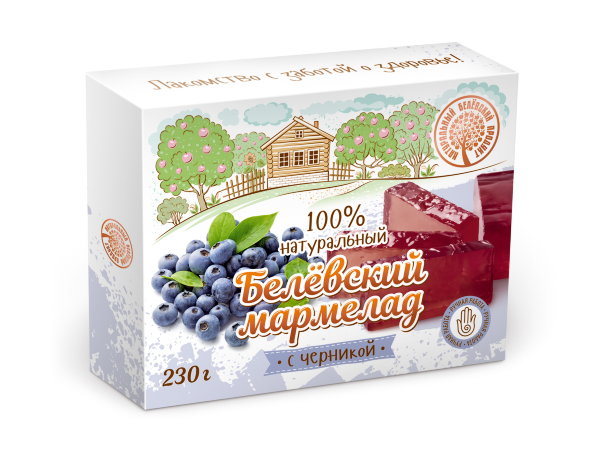 №2 Мармелад белевский "Черника" 230г в Уссурийске