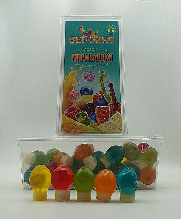 №2 Жевательный мармелад Лампочки, 250г      в Уссурийске